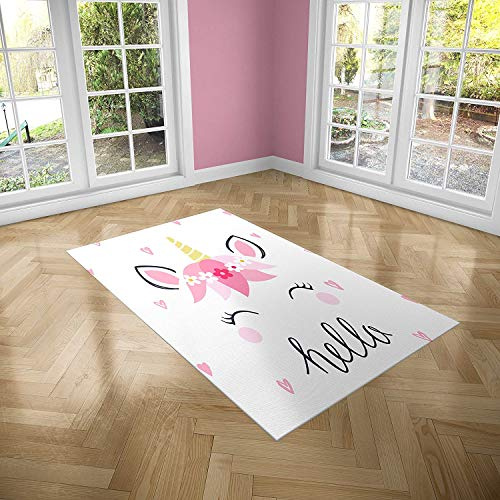 Oedim Einhorn Kinderteppichboden PVC Zimmer | 95 cm x 200 cm | PVC Teppich | Dekoration | Vinylböden | Sintasol Boden | Kinderschutzboden