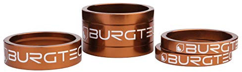 Burgtec Stem Spacer Kit - Bronze/Mountain Bike MTB Part Match Component Lightweight Alloy Accessories Cycling Biking Cycle Trail Ride Style Race Downhill Freeride Dirt Jump Screw Spacer Headset Kit