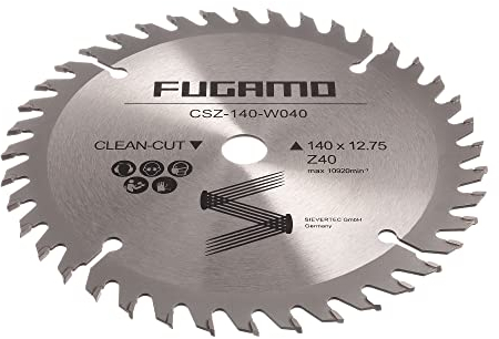 HM Kreissägeblatt Ø 140 x 12,75 mm 40 Zähne Sägeblatt für Hartholz Spannplatten