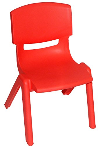 alles-meine.de GmbH Kinderstuhl - ROT - stapelbar/kippsicher/bis 100 kg belastbar - für INNEN & AUßEN - Kindermöbel für Mädchen & Jungen - Plastik/Kunststoff - Stuhl Stühle..