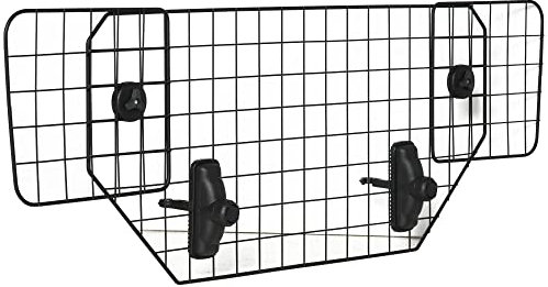 PawHut Rejilla de Seguridad de Coche para Perros Extensible Barrera Protectora Metálica de Vehículo Universal para Maletero Equipaje Automóvil 90-120x40,5 cm Negro