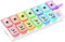 GeekerChip Pilulier Semainier Français Matin et Soir,Piluliers Medicaments 7 Jours 14 Compartiments,Pilulier Hebdomadaire 2 Fois,Facile à Ouvrir(Multicolore)