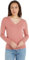 Tommy Hilfiger Co Jersey Stitch V-Nk Sweater Ww0Ww40098, Maglione, Donna, Rosa (Teaberry Blossom), XS