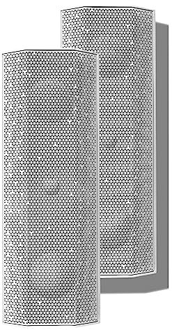 Lithe Audio iO1 Indoor & Outdoor Passive Speakers (06831) (Pair Passive – White), Work with Any Amplifier, IP66 Rated, Six Mounting Orientations, Audio for Gardens & Open Plan Living