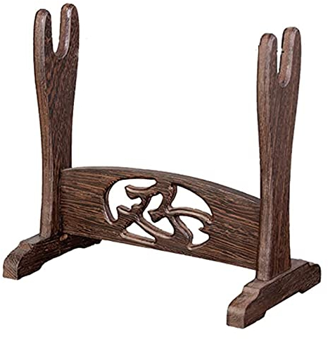 ROLTIN Schwertständer, mittelalterlicher Samurai-Schwertständer aus massivem Holz, Schwerthalter, Gladiator-Schwert-Display zur Präsentation von Waffenständern