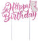 Cat Cake Topper, Personalised Happy Birthday Rose Red Cat Glitter Cake Topper for Cat Kitten Birthday Party, Cute Meow Pawty Birthday Party