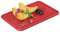 ZASSENHAUS Tranchierbrett PROFI (rot) aus hochwertigem Kunststoff | Spülmaschinenfestes Schneidebrett mit Saftrille | Küchenbrett Made in Germany | 36 × 23 × 1,5 cm