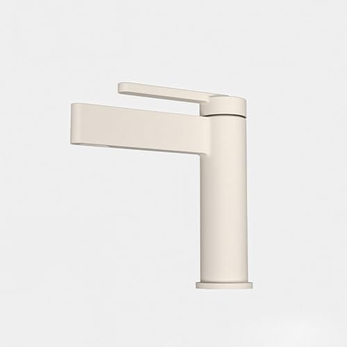 Wasserhahn Bad für Waschbecken Wasserfallmischer Einhebel Badezimmer Heiß und Kaltwasserhahn Beige Armatur für Waschbecken Badezimmer Badarmatur Waschbeckenarmatur