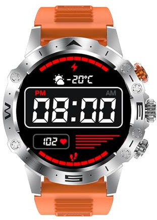 Lancoon Outdoor Smart Sportuhr Männer Frauen IP68 Wasserdicht 100+Sport Modi Blut-Sauerstoff Herzfrequenz Schlaf Umfassende Überwachung Mehr Szenenauswahl Hochpräziser Sensor Lange Ausdauer