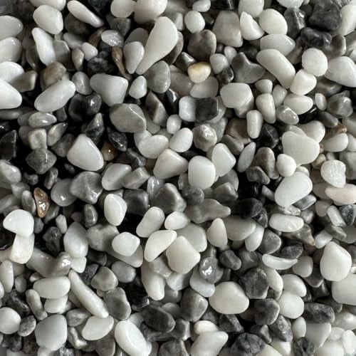 Steinteppich Epoxidharz Set Innen & Außen (ca. 224kg / 16-20m²) | 16 Farben | 200kg 2-4mm Marmorkies + 24L, 2K Epoxidharz Bindemittel | Für Balkon, Terrasse, Treppen, Garage (Bianco Grigio)