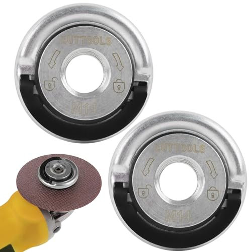 Henxing 2 dadi a sgancio rapido per smerigliatrice angolare, dado a sgancio rapido M14 con leva autobloccante, smerigliatrice angolare, dado a sgancio rapido, dado di serraggio per tutte le