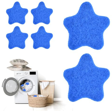 Ziyonix 6 Piezas Atrapa Pelos Lavadora, Bolas Atrapa Pelos para Mascotas, Recoge Pelo Reutilizable para Eliminar Pelo de Perros Gatos, Captador de pelos para Lavadora y Secadora