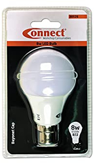 Connect 30526 8W LED Bulb 6500K B22 Bayonet Fitting Cold White 1pc