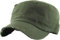Vintage Distressed Cadet Army Cap Basic Everyday Military Style Hat, Olive Vintage Distressed, Einheitsgröße