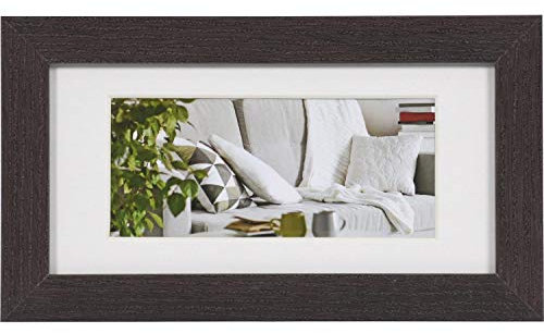 Henzo Modern Bilderrahmen, Holz, dunkelbraun, 10x20 cm