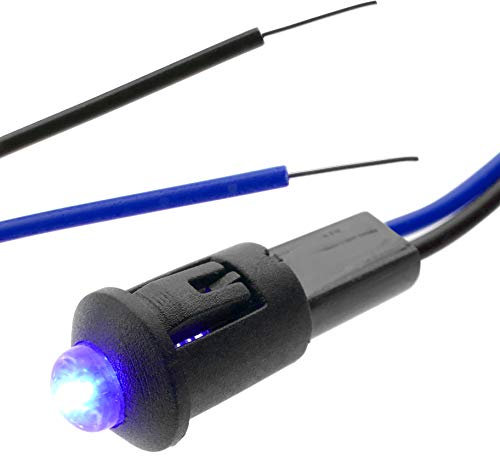 BeMatik - Lampe Voyant LED 8mm 220VAC Pilote de Couleur Bleu