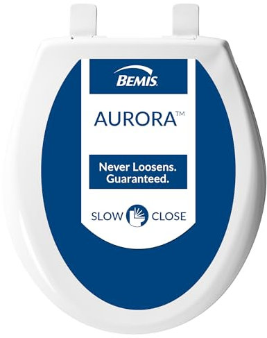 Bemis 200E4 000 Aurora Toilet Seat, White, Round