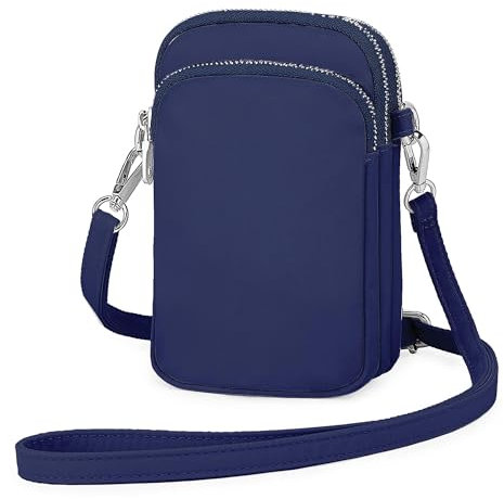 Wind Took Handy Schultertasche Kleine Damen Umhängetasche Handytasche Brieftasche Kartentasche Crossbody Bag Mini Sack, Blau(für 5,8 IN Handy), L/W/H:11x5x17 cm