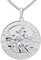 FJ Heiliger Christophorus Kette Herren Damen 925 Sterling Silber Heiliger Christophorus Anhänger Halskette St Christopher Schmuck für Frauen Männer 24 Kette (Runde)