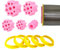 5PCS Cup Turner Foam with 5PCS Tumbler Shields for Epoxy Resin,Tumbler Turner Foams Insert for 1/2 Inch PVC Pipe, Tumbler Spinner Foams Fit 40 oz 30 oz 20 oz 10 ozTumblers Crafting (Pink)
