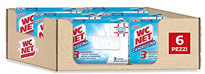 Wc Net - Tavoletta Candeggina 3 Effect, Detergente Igienizzante Solido per WC, Azione Pulente e Sbiancante, 2 Pezzi x 6 Confezioni