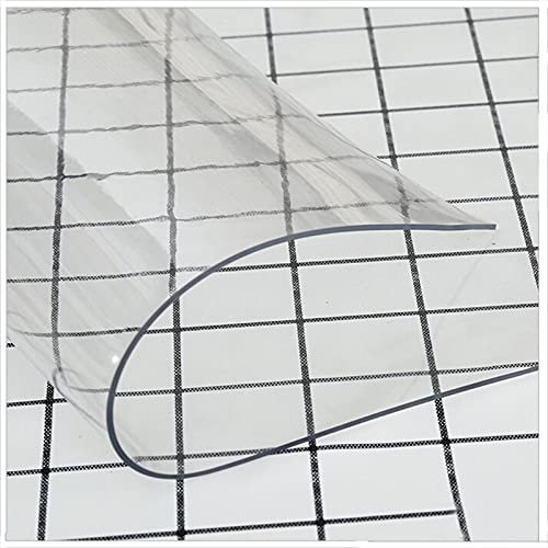 Tischfolie Transparent,Klar Dick Tischdecke Tischschutz Schutzfolie Abwaschbar Ölbeständig,FüR Esstisch Couchtisch Und Schreibtisch,Größe wählbar (Dicke:3mm,Größe:35x45cm/13.8x17.7in)