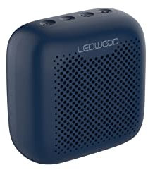 Ledwood ACCESS10 -Mini Enceinte Robuste Bluetooth Portable - Haut Parleur TWS sans Fil Puissant avec Dragonne -Basses Dynamiques -IPX5 -Port USB -Entrée Carte MicroSD -Microphone (Bleu)