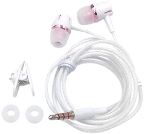 Auriculares Design para Samsung Galaxy A52 Smartphone con Micro Reglage Kit Mano Libre Auriculares Universal Jack (Rosa)