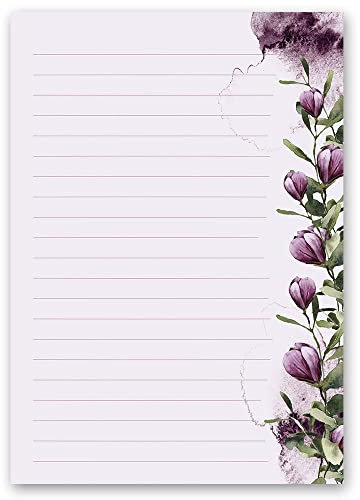 100 Blatt Briefpapier Frühling KROKUSSE - DIN A5 Format - Paper-Media