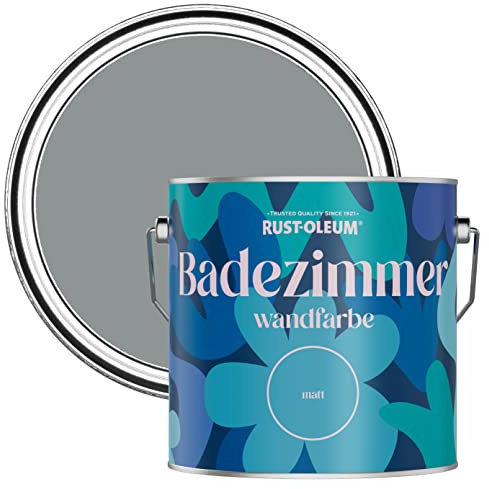 Rust-Oleum grau feuchtigkeitsresistente Badezimmerwandfarbe Matt Finish - Anthrazit Medium 2,5 litres