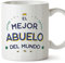 MUGFFINS Tazas para ABUELO - En Español - El Mejor del Mundo - 11 oz / 330 ml - Regalo original y divertido