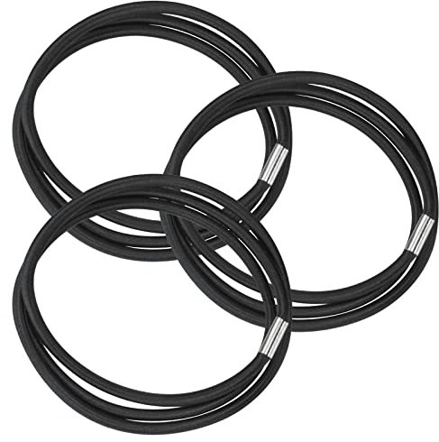 3 Pack Trash Can Bands Garbage Bag Elastic Bands Durable Rubber Band Fit 13-30 Gallon Garbage Cans Elastic Rubber Bands for Garbage Bag, Waste Bins, Litter Box (Black,Medium(30-64gal))