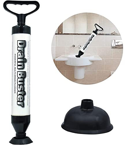 YORKSHIRE HOMEWARE Heavy Duty Drain Buster | Toilet Sink Shower Unblocker with Rubber Sucker Pump | Air Tool Clog Power Sucker |Powerful Unblocked Vacuum Plunger | No Chemicals or Mess