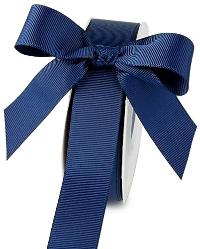 MAYREEL Navy Blue Grosgrain Ribbon 1 Inch 25 Yards