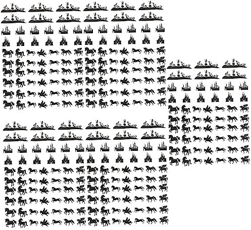 Operitacx 300pcs Unicorn Fairy Mason Jar Decals Decorations for Bedroom Party Bag Fillers Creative Cards for Jars