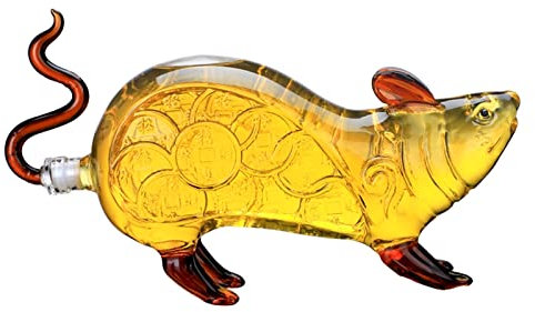 Carafe Whisky Souris forme whisky carafe zodiaque Animal verre carafe souris forme cristal distributeur d'alcool clair bouteille de vin grand cadeau de barre Hommes
