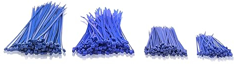 Kabelbinder-Set in Blau / 4 verschiedene Größen UV-beständig 500 Stück