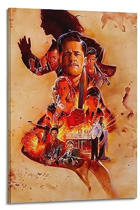 VZRSQZK Inglourious Basterds Filmposter, dekoratives Gemälde, Leinwand-Wandposter und Kunstdruck, modernes Familienschlafzimmer-Dekor-Poster, 30 x 45 cm