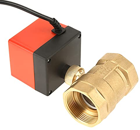 DEWIN Messing-Kugelhahn Mit Stellantrieb – Motorisierter 2-Wege-Kugelhahn aus Messing