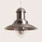 LEDKIA LIGHTING - Hängeleuchte Fisherman im Industrie-Stil | Höhenverstellbares Kabel | Geeignet für E27 LED-Glühbirnen | Retro-Design für Wohnzimmer, Küche, Nickel, Glas