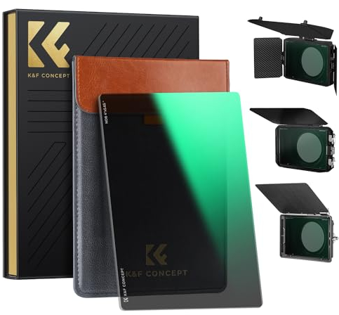 K&F Concept 4 x 5,65 ND8 Filter(3 Blendenstufen),Dicke 4mm Rechteckfilter quadratischer Graufilter für Außenaufnahmen,Kompatibel mit 4 x 5,65 Matte Box System/Filtertabletts