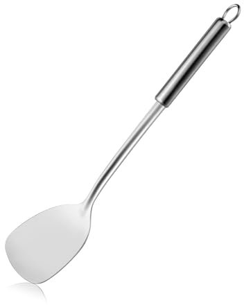 Pleafind Spatel (14,6 Zoll), Edelstahl Spatel, Metall Spatel, Wok Utensilien, Kochutensilien, Wok Spatel für Haus, Küche und Restaurant, spülmaschinenfest