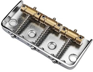 Guyker Feste kurze Brückenmontage mit messingkompensiertem 3-Sattel und Stahlgrundplatte kompatibel mit Vintage Tele TL Telecaster Start ST E-Gitarre, GT02