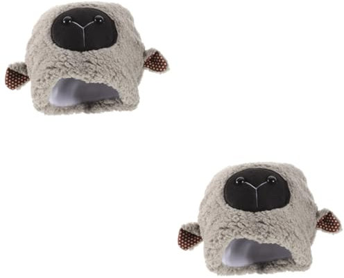 TOYANDONA 2St Hut mit Lammohren karnevals hut faschings hut weinachtsmann mützen Weihnachtsmütze fotozubehör nikolausmuetzen flauschige Kopfbedeckung Ohrenschützer Kleidung Requisiten Sherpa