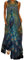 Ocean Plus Damen Sommer Bodenlange Kleider Frauen Ärmellose V-Ausschnitt Gedruckt Maxi Kleid Langes Kleid (3XL, Pfau)