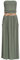 Cloud 5ive Damen Kleid Longform Bandeau Dress 2-Pockets Gürtel military grün