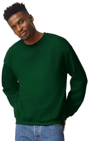 TICTEX Unisex Heavy Blend Crewneck Sweatshirt - Herren-Pullover Baumwolle mit Rundhals in vielen Farben - große Größen - Forest Green, 5XL