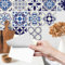 Muralo - Fliesenaufkleber Klebefliesen Selbstklebende Fliesen für Küche Bad Möbel Schrank Wand Mosaikfliesen Küchenruckwand - Blau marokkanisches Mosaik Motiv - 24 Stück 15x15 (90x60cm)