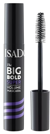 IsaDora The Big Bold Super Volume Mascara – Sorgt für voluminöse, auffällige Make-up-Looks – Langanhaltende schwarze Mascara, veganes Make-up, tierversuchsfrei, parfümfrei (10 Black)