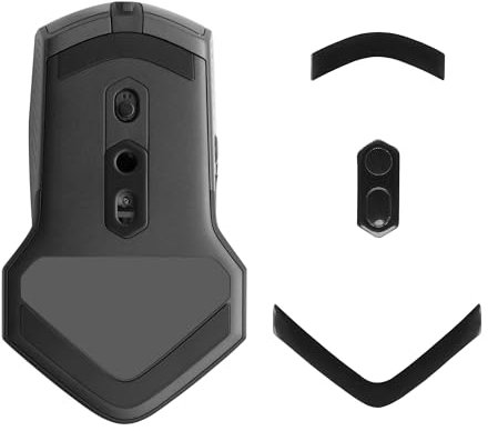 kwmobile Mouse Feet Replacement Compatible with Alienware AW610M / AW510M Computer Mouse Skates Sticker - Black